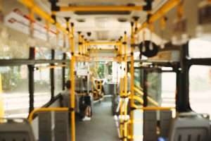 Center Aisle of Transit Bus